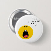 hij zingt zijn hart uit ronde button 5,7 cm (Voorkant /achterkant)