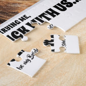 Hij zit vast - Grappige bruidsmeisje voorstel foto Legpuzzel (Zijkant)