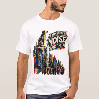Hij Zit Waar het Geluid Niet Kan Volgen Honden Ins T-shirt