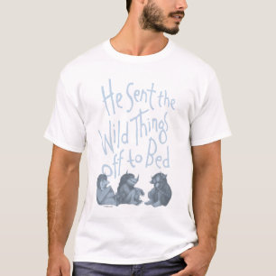 Hij zond de wilde dingen uit naar bed - blauw t-shirt