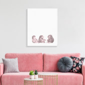 Hij zond de wilde dingen uit naar bed - roze canvas afdruk (Insitu (Woonkamer))