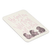 Hij zond de wilde dingen uit naar bed - roze magneet (Rechterzijde)