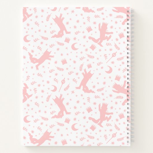 Hij zond de wilde dingen uit naar bed - roze notitieboek (Achterkant)