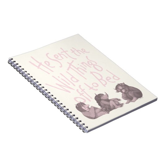 Hij zond de wilde dingen uit naar bed - roze notitieboek (Rechterzijde)