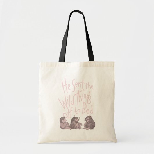 Hij zond de wilde dingen uit naar bed - roze tote bag (Voorkant)