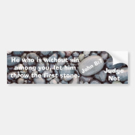 Hij zonder zonde bumpersticker