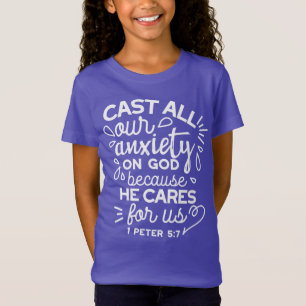Hij zorgt voor jou – Aanmoedigende christelijke qu T-shirt