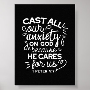 Hij zorgt voor jou – Bemoedigende christelijke quo Poster