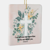 Hij zorgt voor jou keramisch ornament (Rechts)