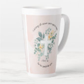 Hij zorgt voor jou latte mok (Rechterhoek)