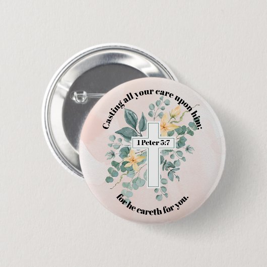 Hij zorgt voor jou ronde button 5,7 cm (Voorkant /achterkant)