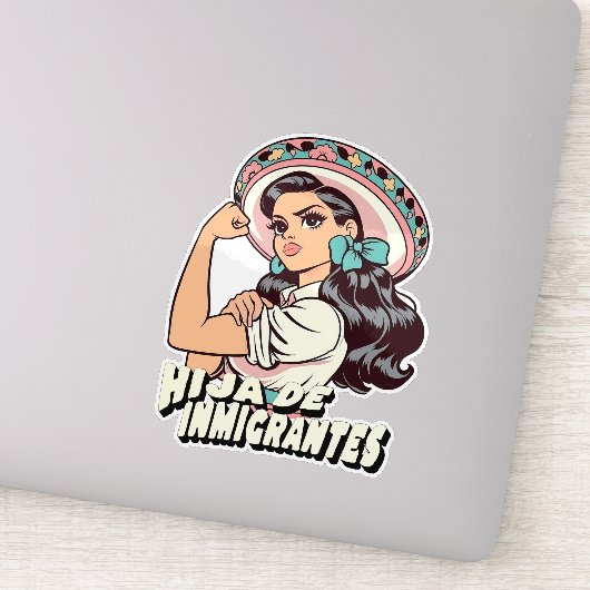 Hija De Inmigrantes Cultura Mexicana Sticker (Detail)