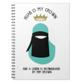 Hijab is mijn kroon - AQUA NIQAB FACELESS Notitieboek (Voorkant)