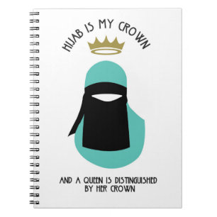 Hijab is mijn kroon - AQUA NIQAB FACELESS Notitieboek