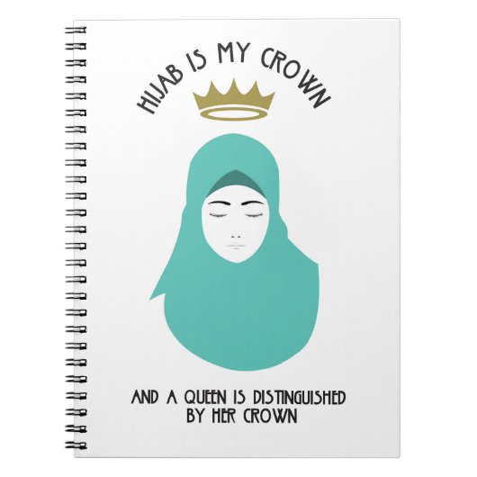 Hijab is mijn kroon - AQUA Notitieboek (Voorkant)