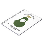 Hijab is mijn kroon - AVOCADO spiral notebook Notitieboek (Linkerzijde)