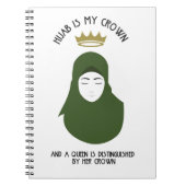 Hijab is mijn kroon - AVOCADO spiral notebook Notitieboek (Voorkant)