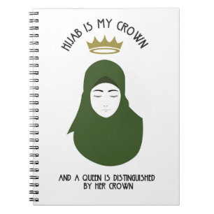 Hijab is mijn kroon - AVOCADO spiral notebook Notitieboek
