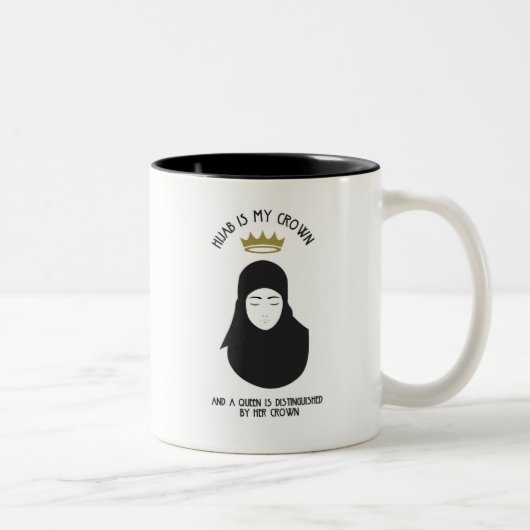 Hijab is mijn kroon - BLACK Coffee Mok (Rechts)