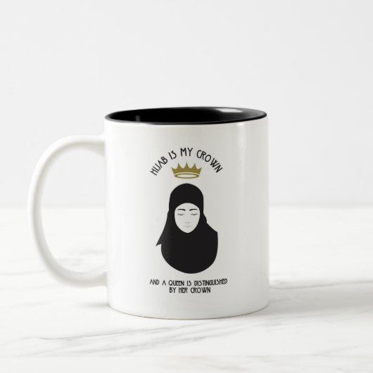 Hijab is mijn kroon - BLACK Coffee Mok (Links)