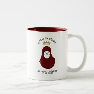 Hijab is mijn kroon - GLASSEN Tweekleurige Koffiemok