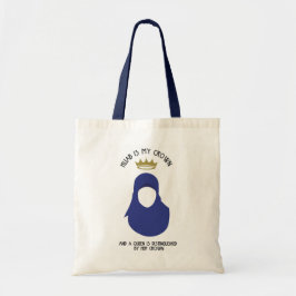 Hijab is mijn kroon - HIJAB - BLU - FACELESS Tote Bag