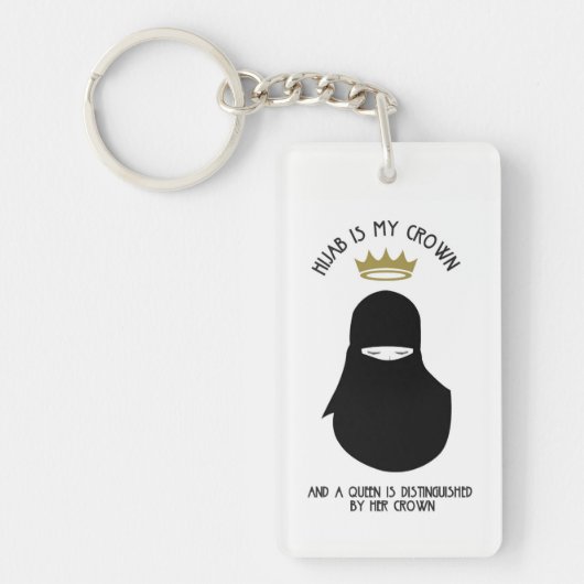 Hijab is mijn kroon - NIQAB Key Ring Sleutelhanger (Voorkant)