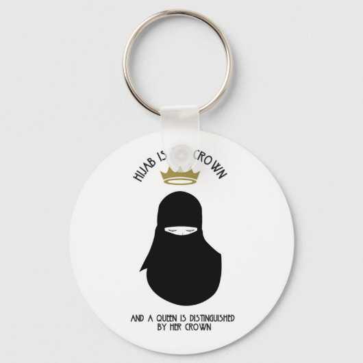 Hijab is mijn kroon - NIQAB Key Ring Sleutelhanger (Voorkant)