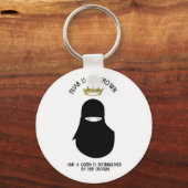 Hijab is mijn kroon - NIQAB Key Ring Sleutelhanger (Voorkant)