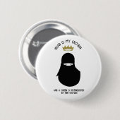 Hijab is mijn kroon - NIQAB Ronde Button 5,7 Cm (Voorkant /achterkant)