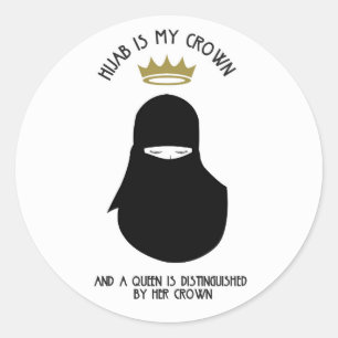 Hijab is mijn kroon - NIQAB Ronde Sticker