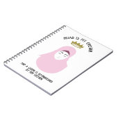 Hijab is mijn kroon - PINK Spiral notebook Notitieboek (Linkerzijde)