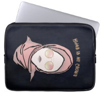 Hijab is mijn kroonillustratie Black Brown Gold