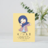 Hijab is vrijheid briefkaart (Staand voorkant)