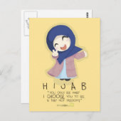 Hijab is vrijheid briefkaart (Voorkant / Achterkant)