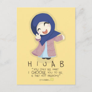 Hijab is vrijheid briefkaart