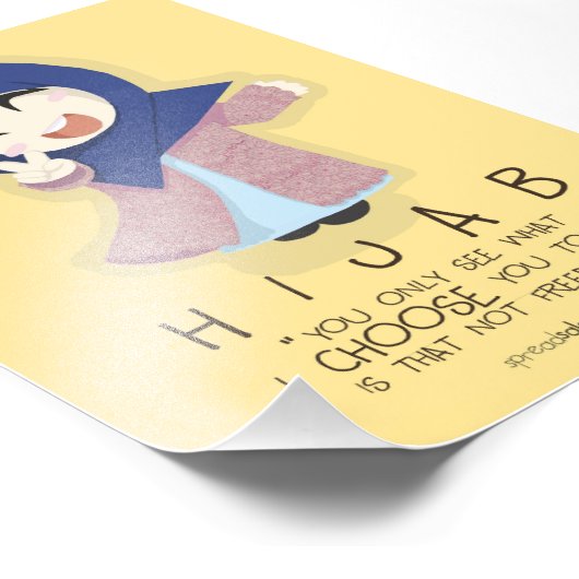 Hijab is vrijheid foto afdruk (Hoek)