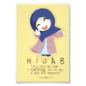 Hijab is vrijheid foto afdruk (Voorkant)