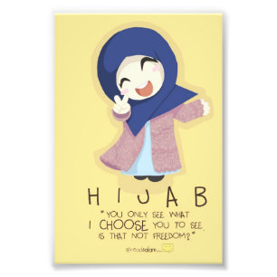 Hijab is vrijheid foto afdruk
