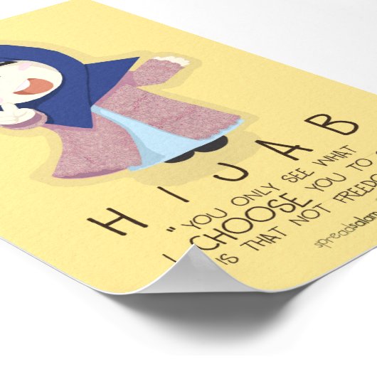 Hijab is vrijheid poster (Hoek)