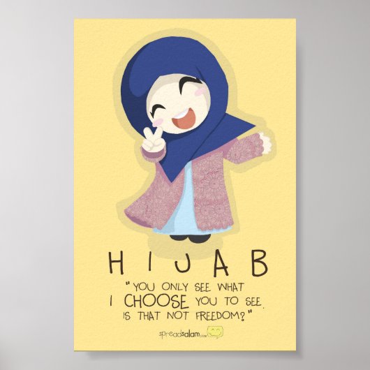 Hijab is vrijheid poster (Voorkant)