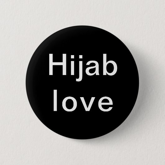 Hijab Love Ronde Button 5,7 Cm (Voorkant)