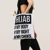 Hijab - mijn lichaam mijn keuze - feministisch mot tote bag (Dichtbij)