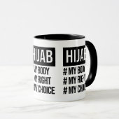 Hijab - Mijn lichaam Mijn keuze - islamitische fem Mok (Voorkant rechts)