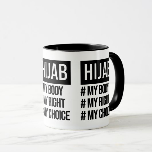 Hijab - Mijn lichaam Mijn keuze - islamitische fem Mok (Voorkant rechts)