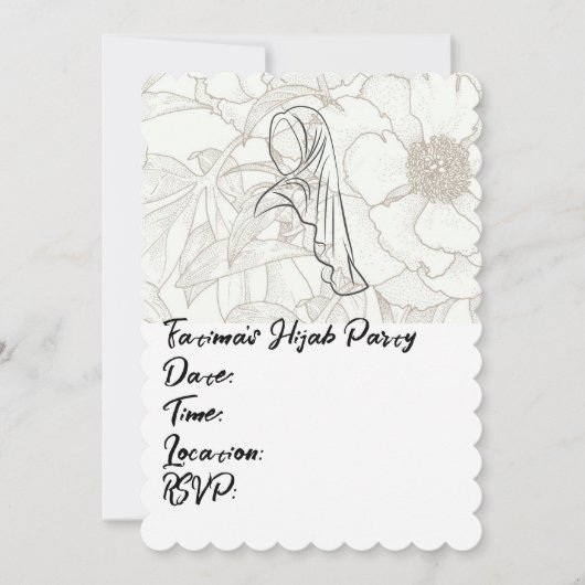 Hijab-partij Kaart (Voorkant)