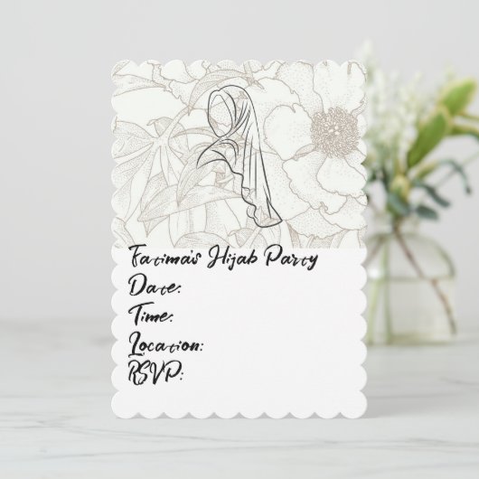 Hijab-partij Kaart (Staand voorkant)