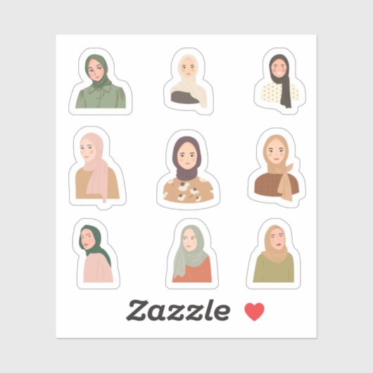 Hijab-Stickers Sticker (Vel)
