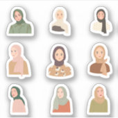 Hijab-Stickers Sticker (Voorkant)