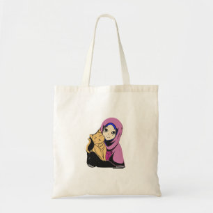 Hijabi-meisje Tote Bag